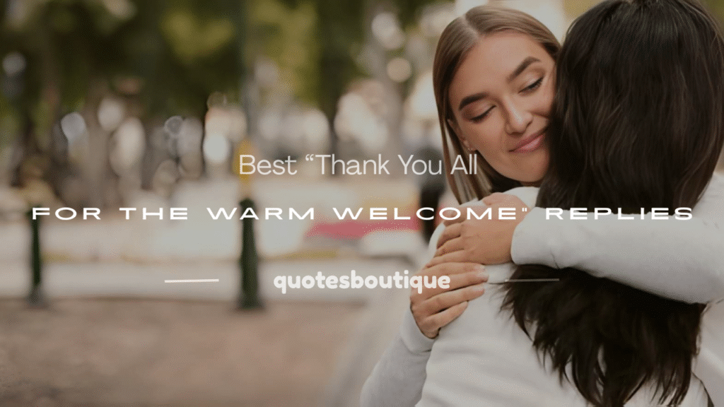 thank you all for the warm welcome