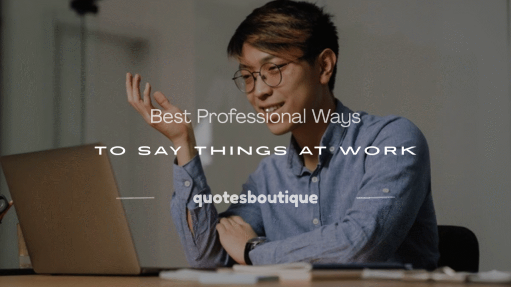 how to professional say 