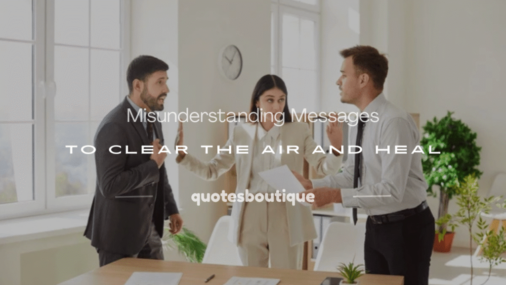 misunderstanding messages