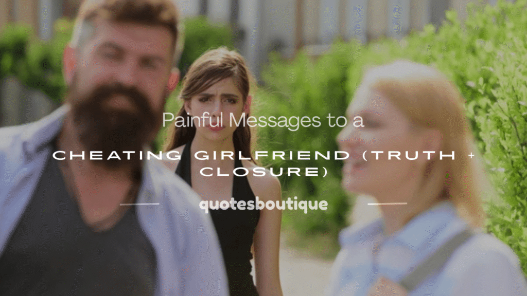 painful message to a cheating girlfriend