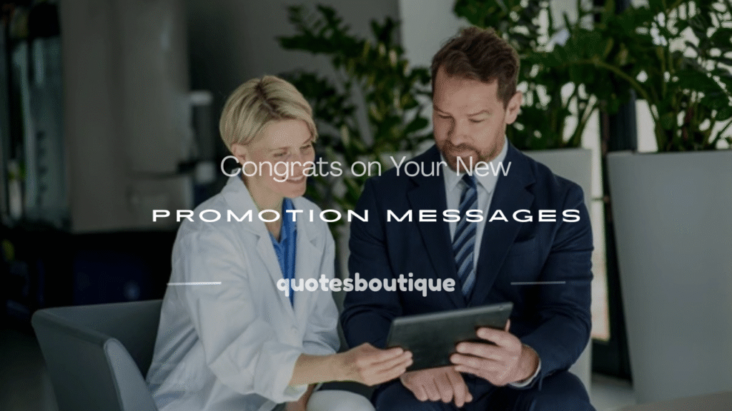congrats on your new promotion