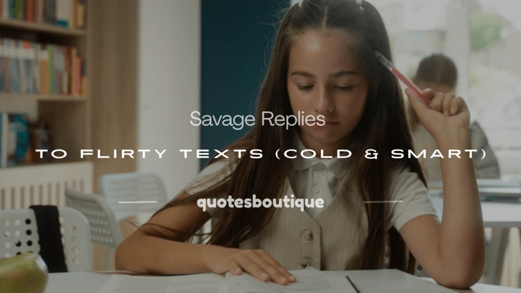 savage replies to flirty texts